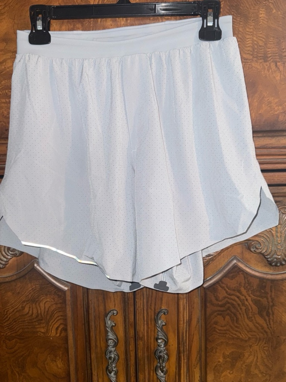 Light Gray Men's Athletic Breathable Performance Shorts